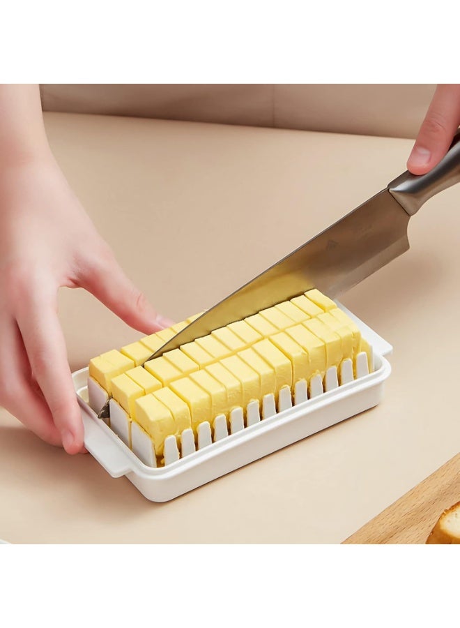 حافظة وقطاعة زبدة ذكية، مصممة لتسهيل تخزين الزبدة وتقطيعها إلى حصص متساوية وجاهزة للاستخدام. - Image 4